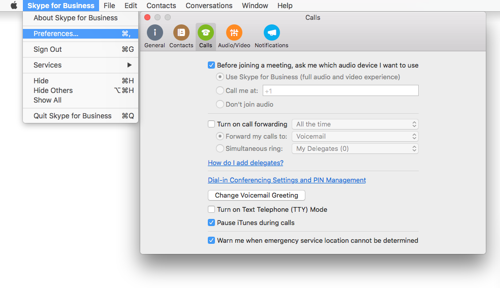 run multiple accounts of skype for business on mac osx
